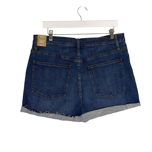 Madewell Button Fly High Rise Denim Shorts Jeans Blue 32 NWT bv - Picture 4 of 10